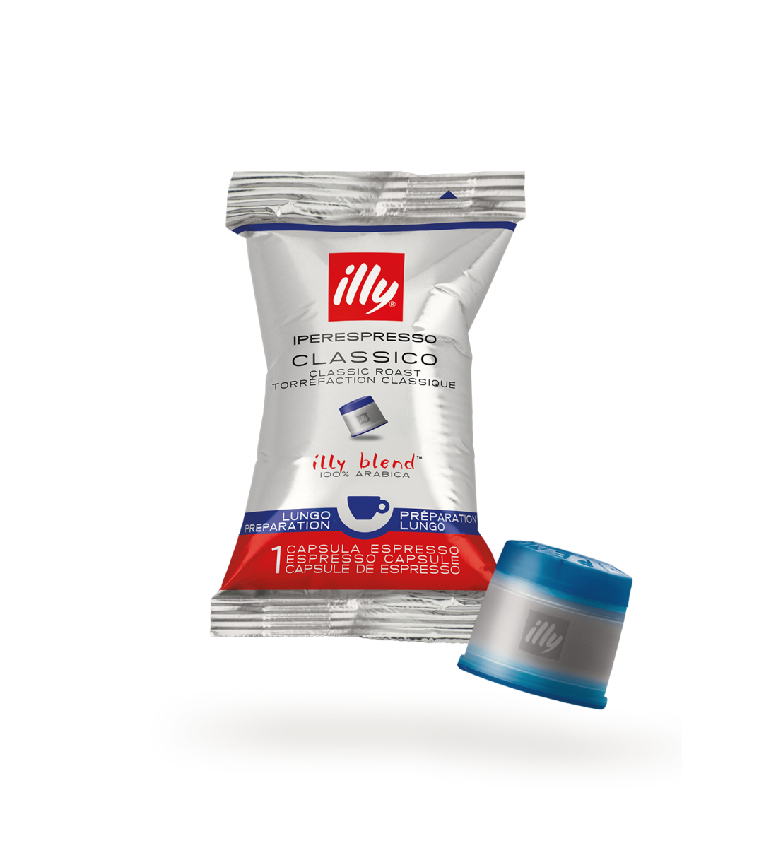 Monopakk kohvikapslid, keskmine röst, lungo (pikk kohv), ILLY, 100 tk