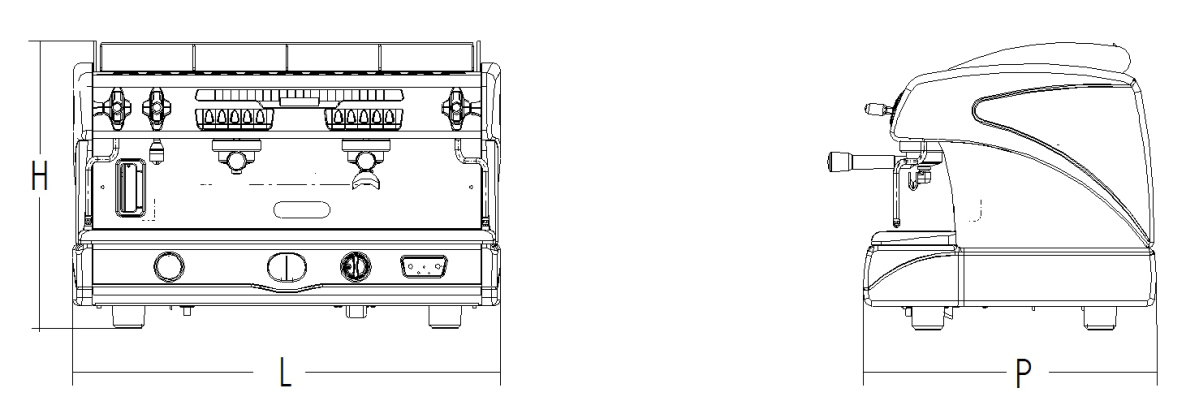 Kohvimasin: S.5 EK – Compact EK Argento, Automatica originaal, 2 Gruppi, LA SPAZIALE