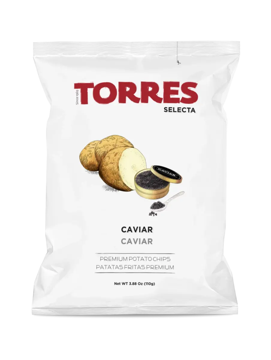 Kartulikrõpsud kaaviari maitsega, TORRES, 110 g