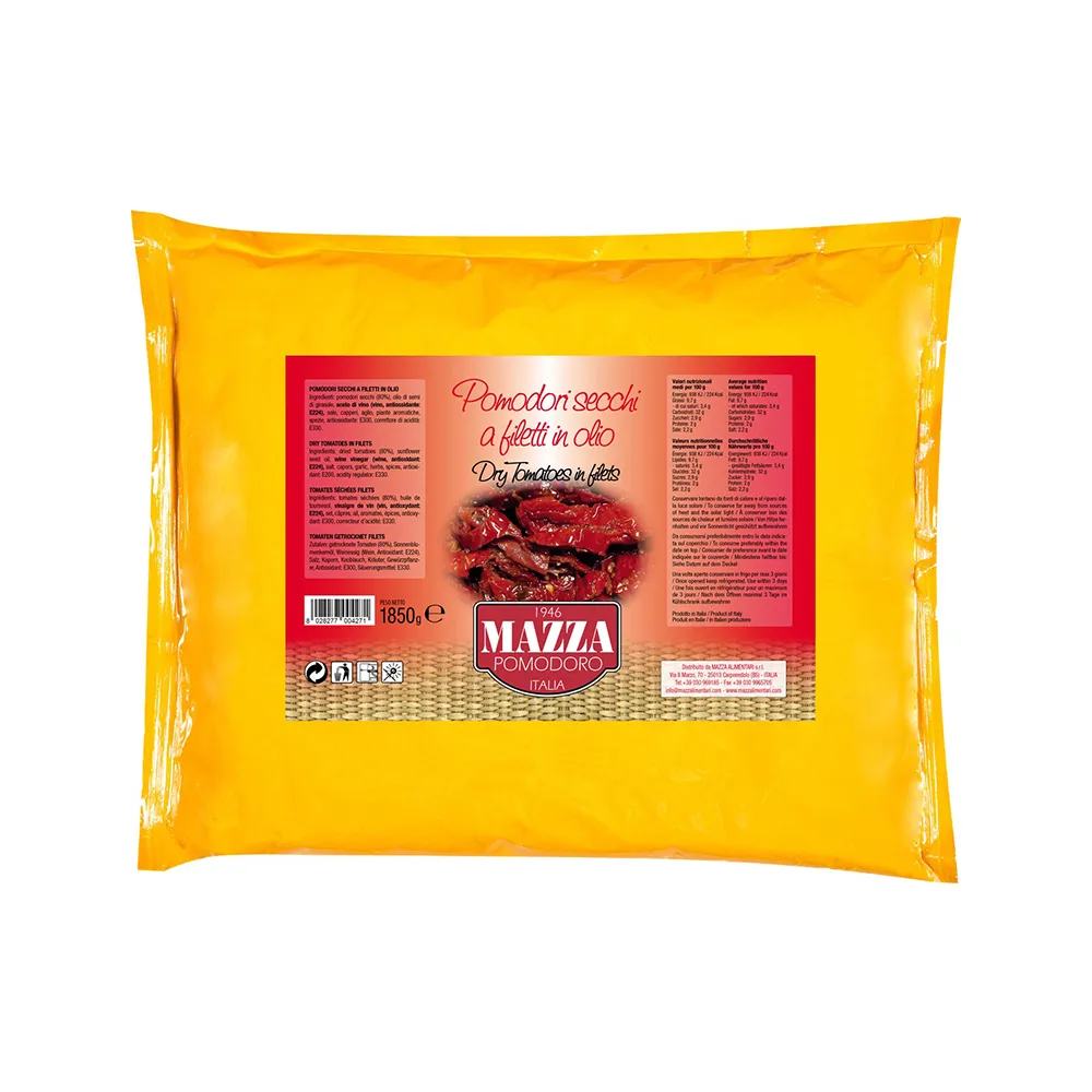 Päikesekuivatatud tomatite ribad päevalilleõlis, MAZZA ALIMENTARI, 1,7 kg