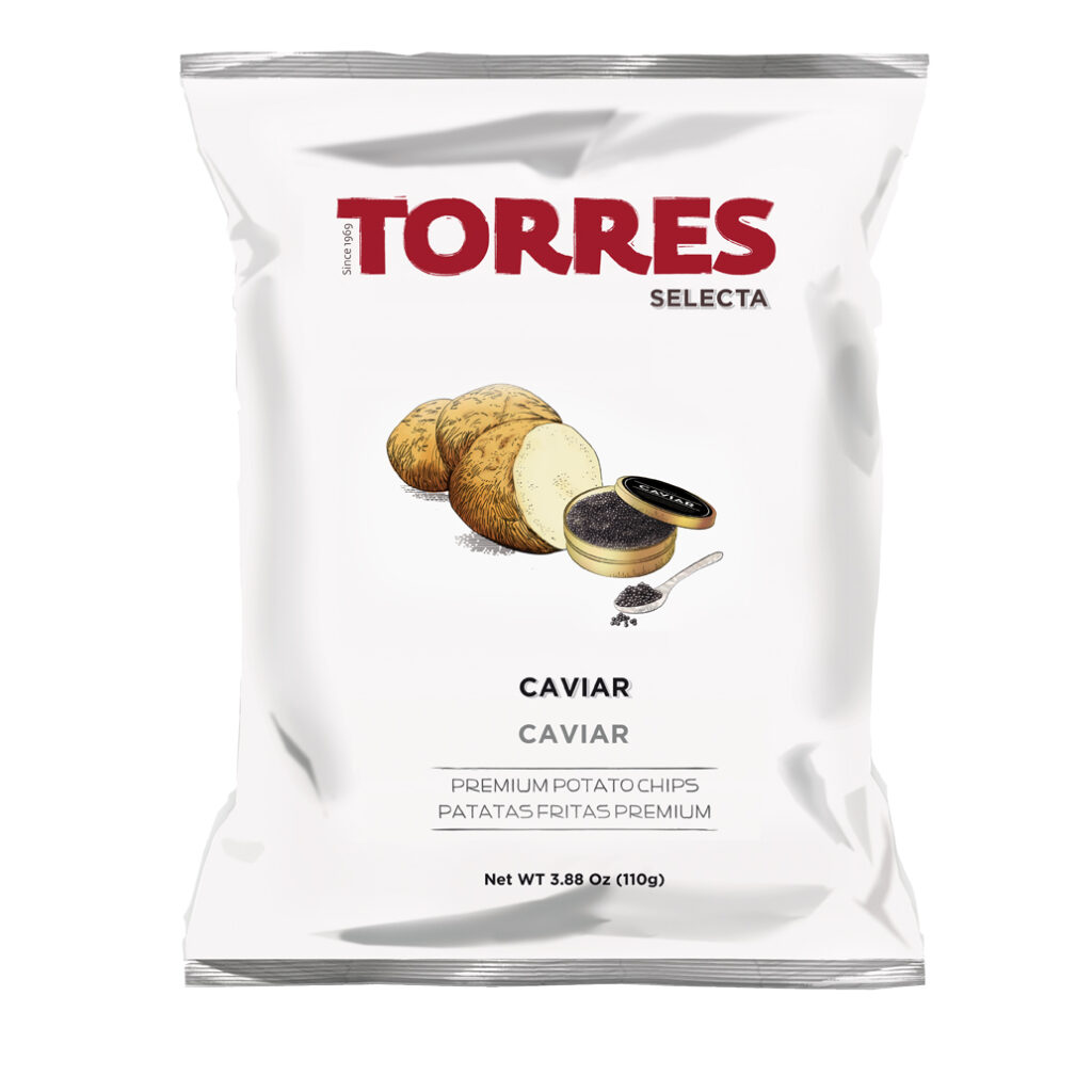 Kartulikrõpsud kaaviari maitsega, TORRES, 110 g