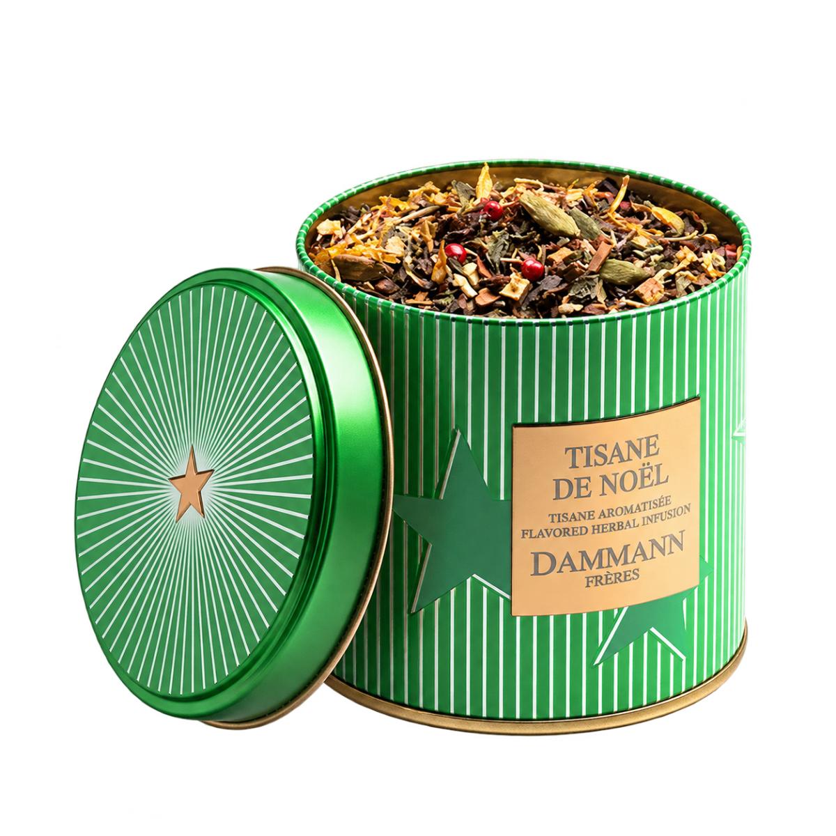 Taimetee „Tisane de Noël” helerohelises teepurgis, DAMMANN FRÈRES, 100g. BB:07.2026
