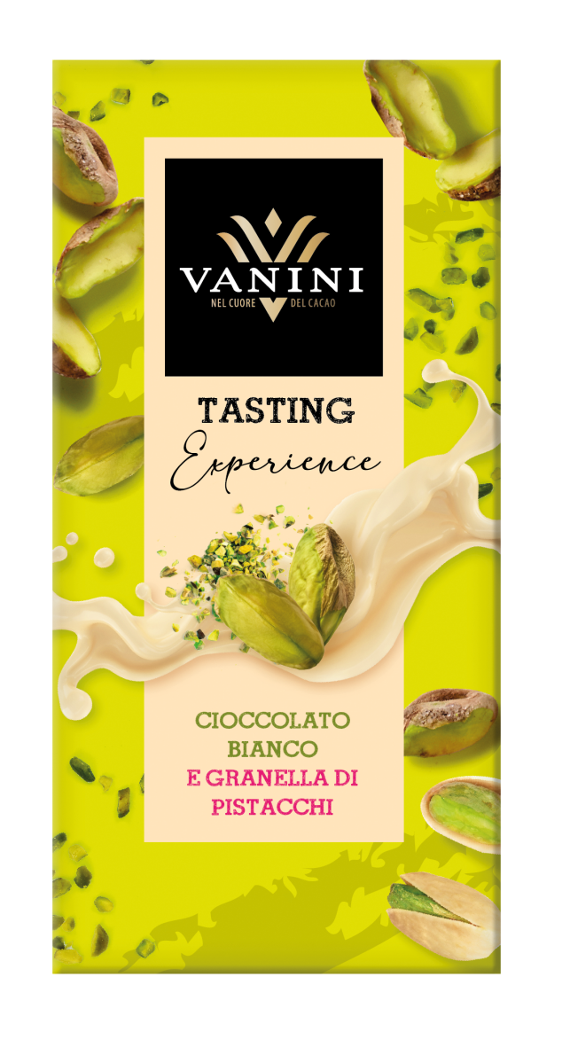 Vanini valge šokolaad soolatud pistaatsia tükkidega, VANINI, 75 g