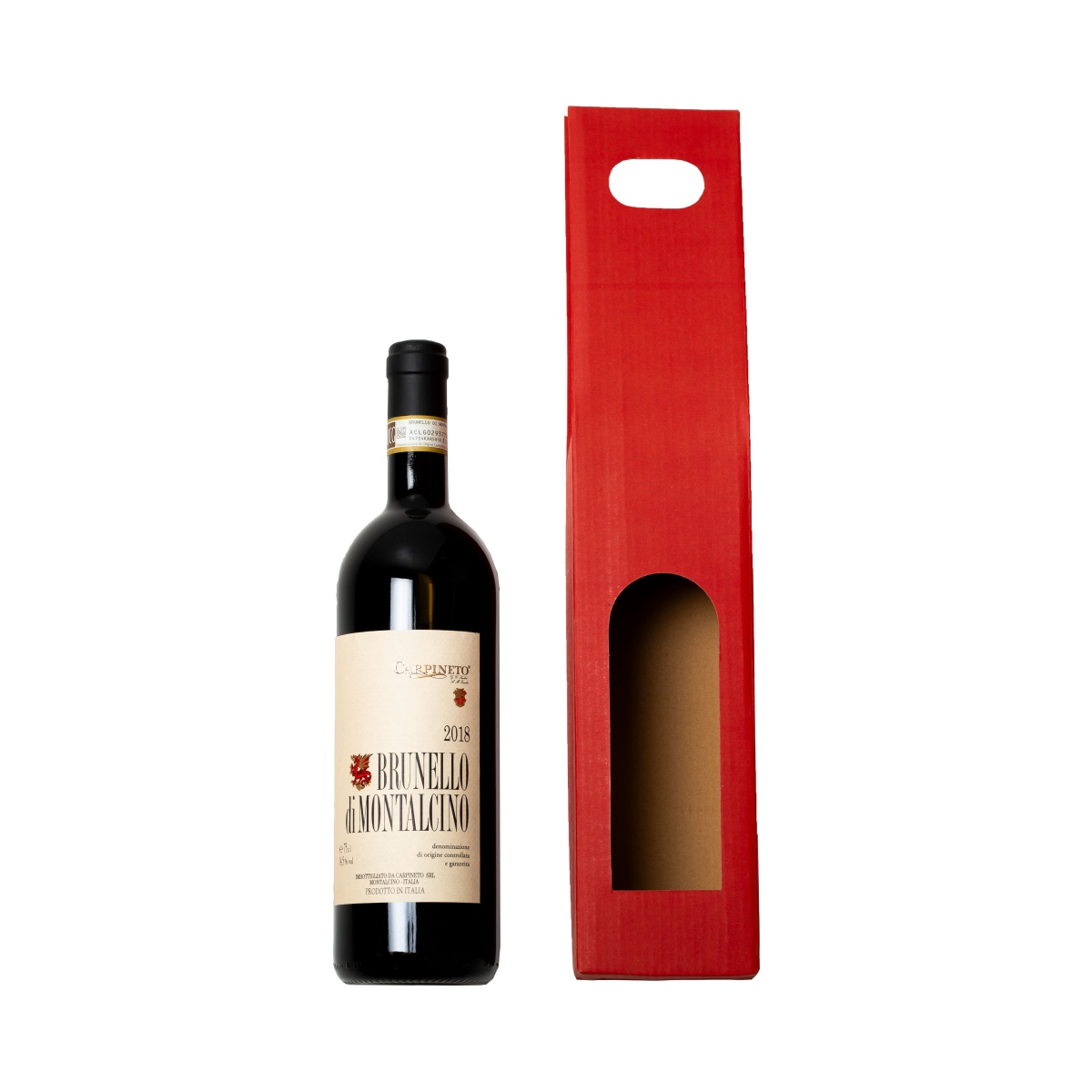 Brunello di Montalcino DOCG 2018 punases kinkekarbis, CARPINETO SRL, 75 cl