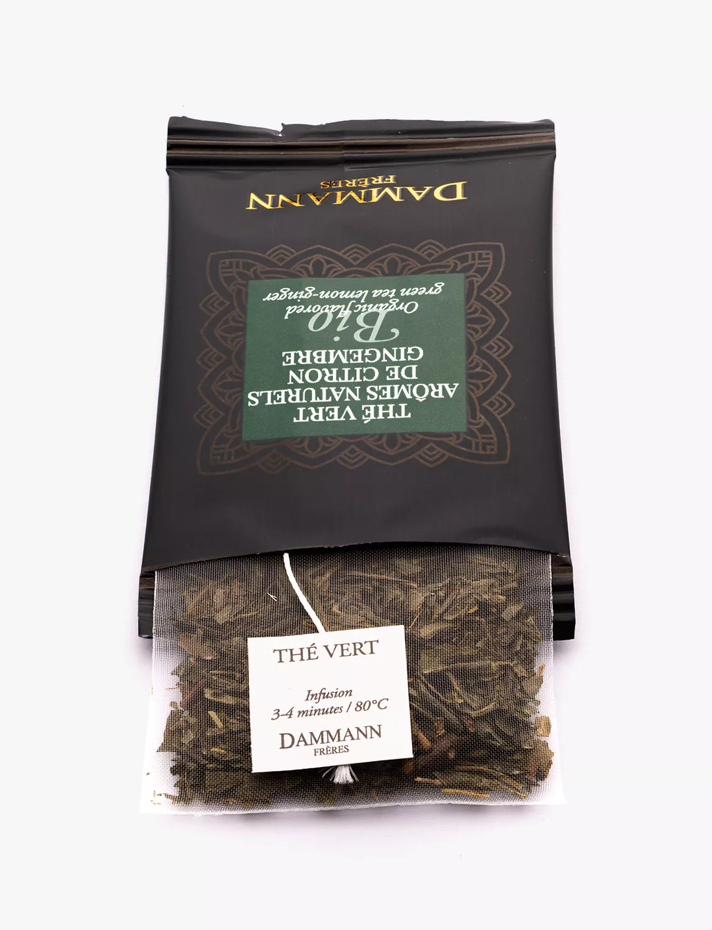 Roheline tee sidruni-ingveriga orgaaniline 24tk, DAMMANN FRERES