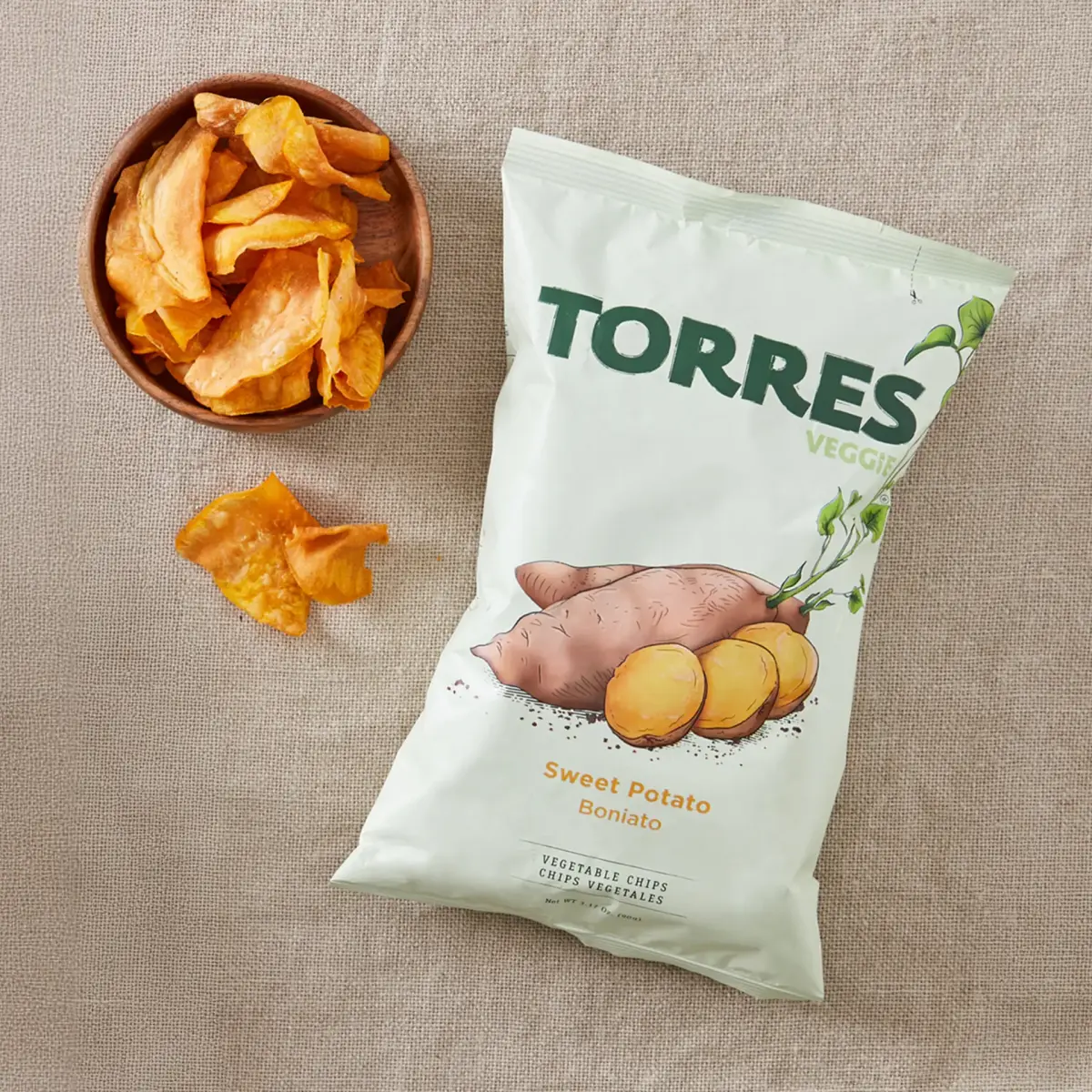 Köögiviljakrõpsud bataadiga, TORRES, 90 g