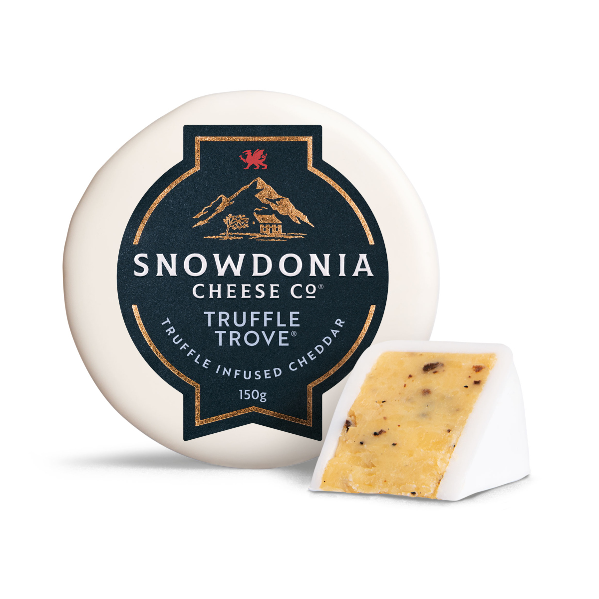 Cheddar TRUFFLE TROVE musta suvetrühvliga 150g, SNOWDONIA