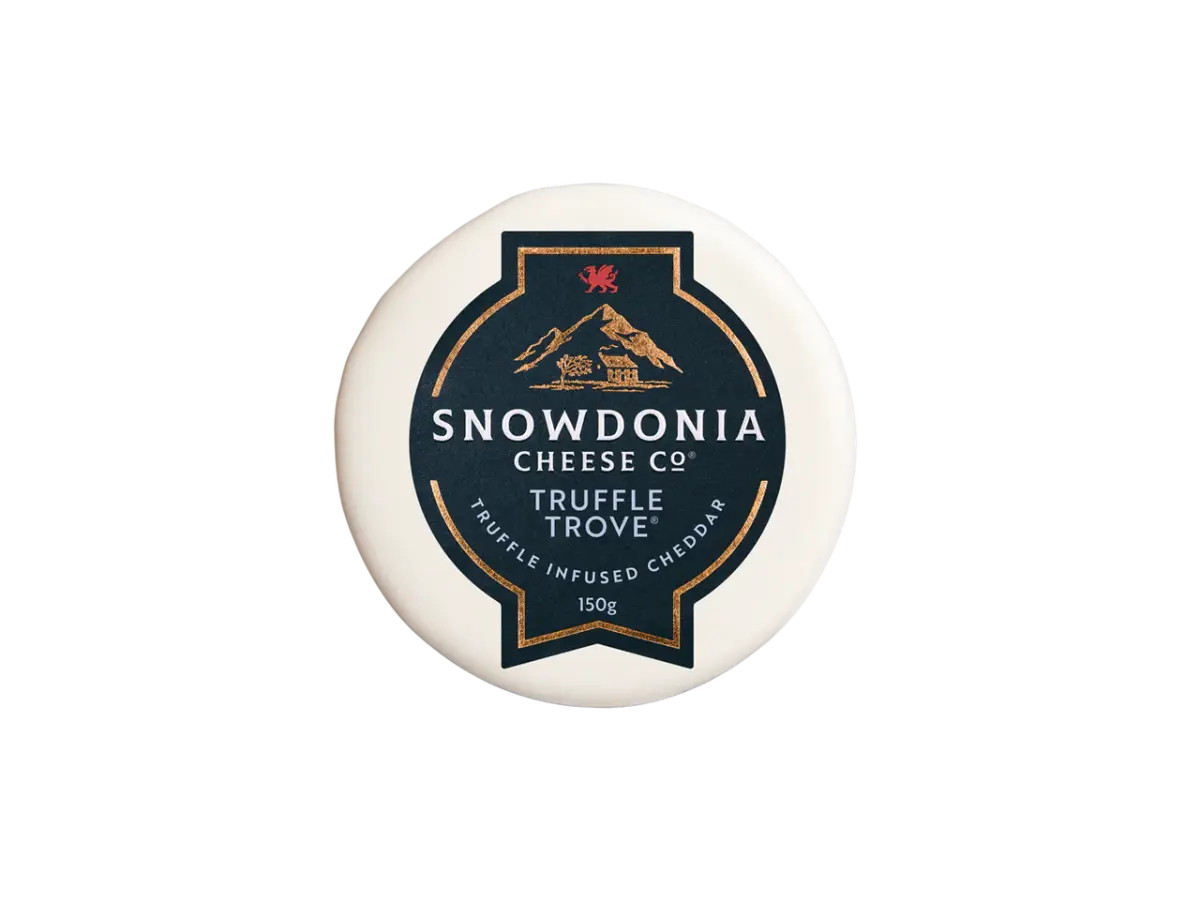 Cheddar TRUFFLE TROVE musta suvetrühvliga 150g, SNOWDONIA