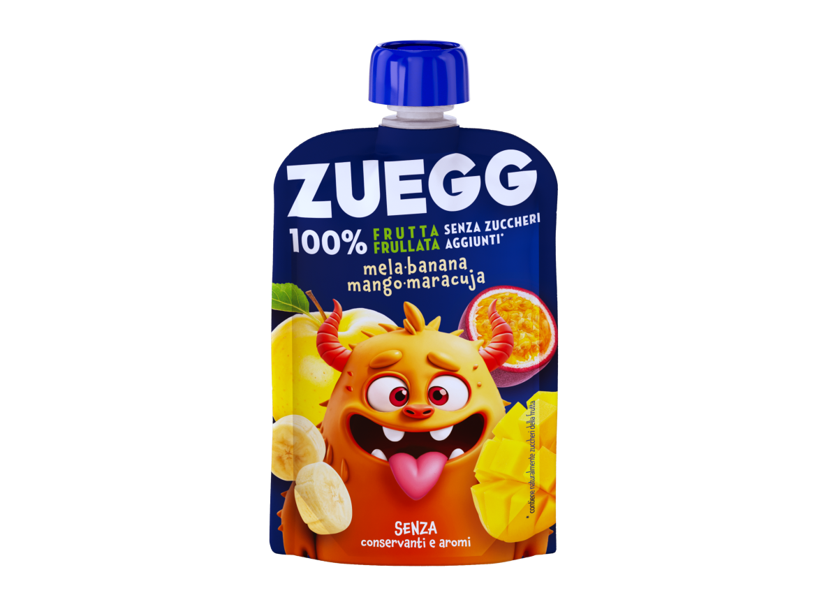 Õuna-banaani-mango-passioni püree 90g, Zuegg SpA, Itaalia