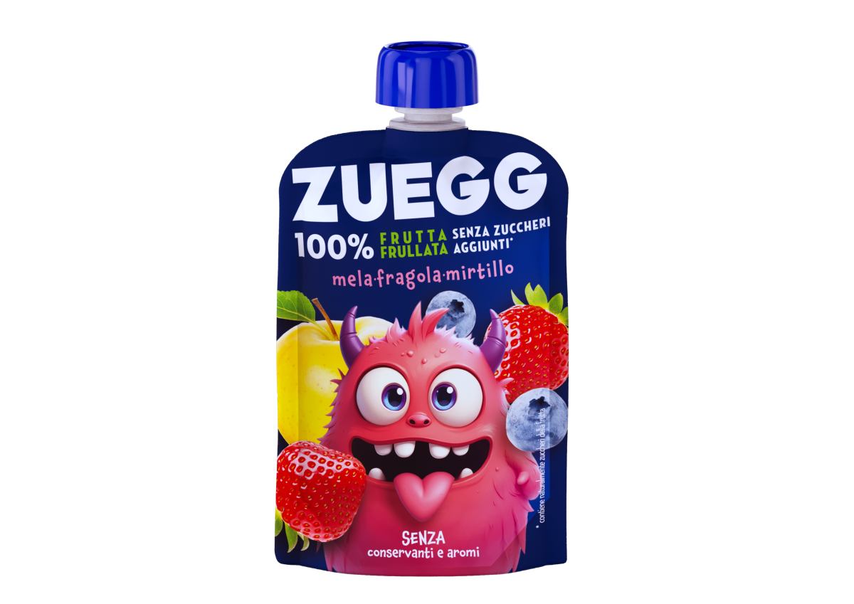 Õuna-maasika-mustika püree 90g, Zuegg SpA, Itaalia