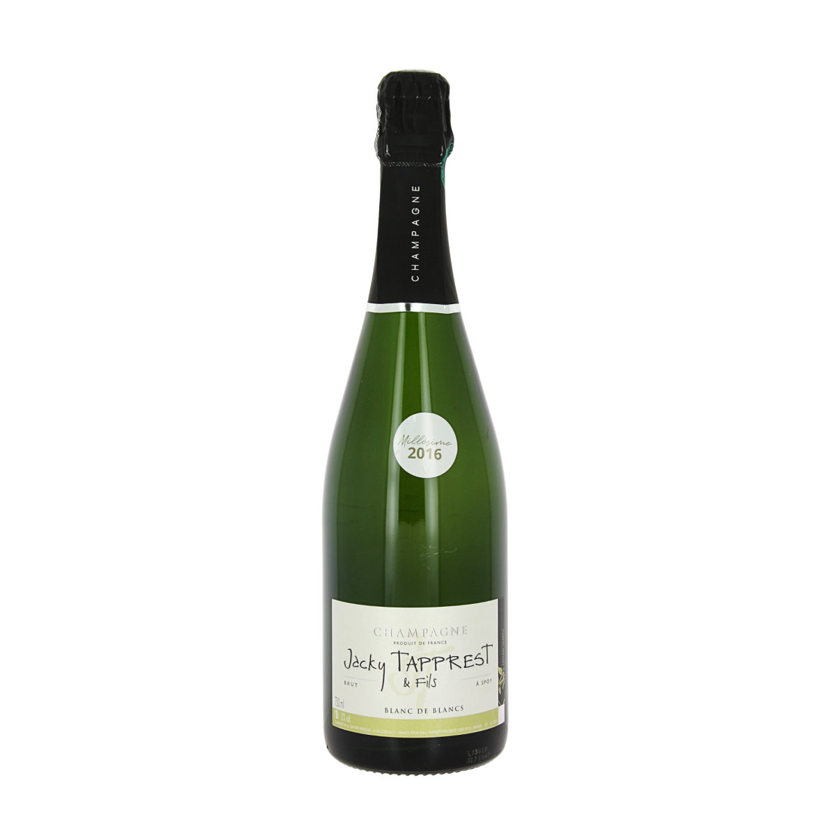 Champagne Jacky Tapprest Blanc de Blancs 2016, 75cl, 12%, LES GRAPPES